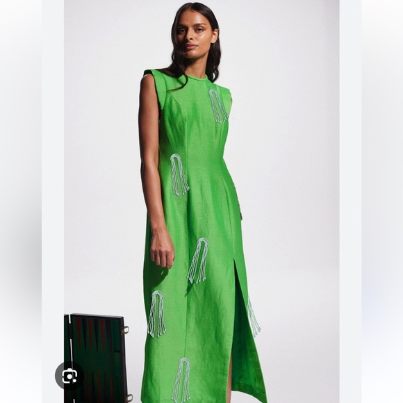 NWT Alemais Dazzie Midi Dress in Green Size 4 - Picture 2 of 8